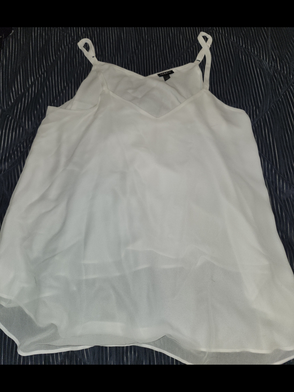 torrid White V-Neck Spaghetti Strap Cami